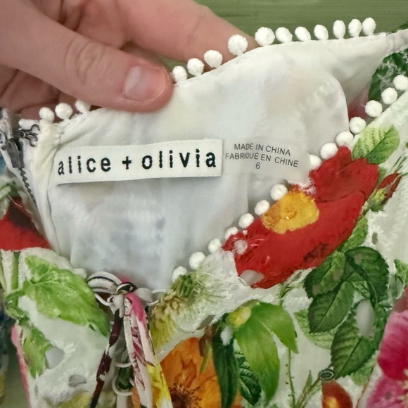 Alice + Olivia Vibrant Floral Crawford Printed Mini Dress - Picture 5 of 5